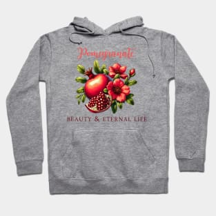 Pomegranate fruit with flowers Hoodie